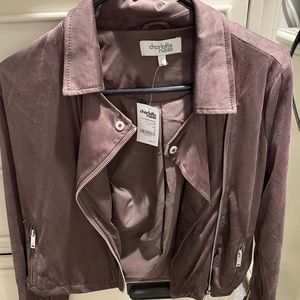 Suede brown jacket Charlotte Russe